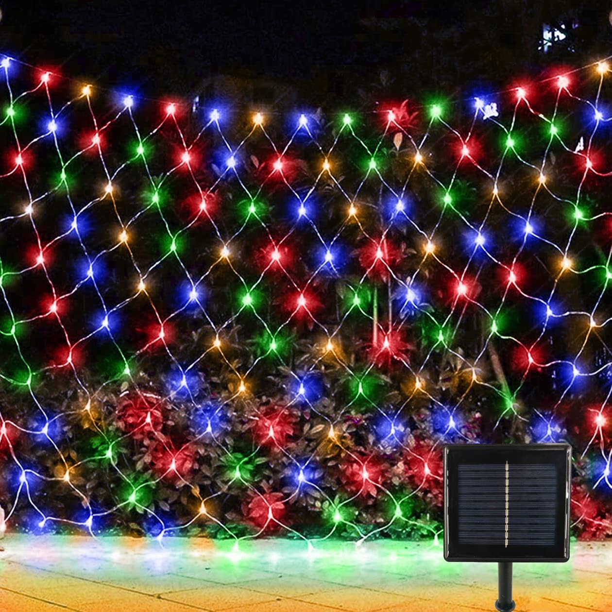 Anycosy Solar Net Lights Outdoor, 390 LED 13ft x 5ft Christmas Net
