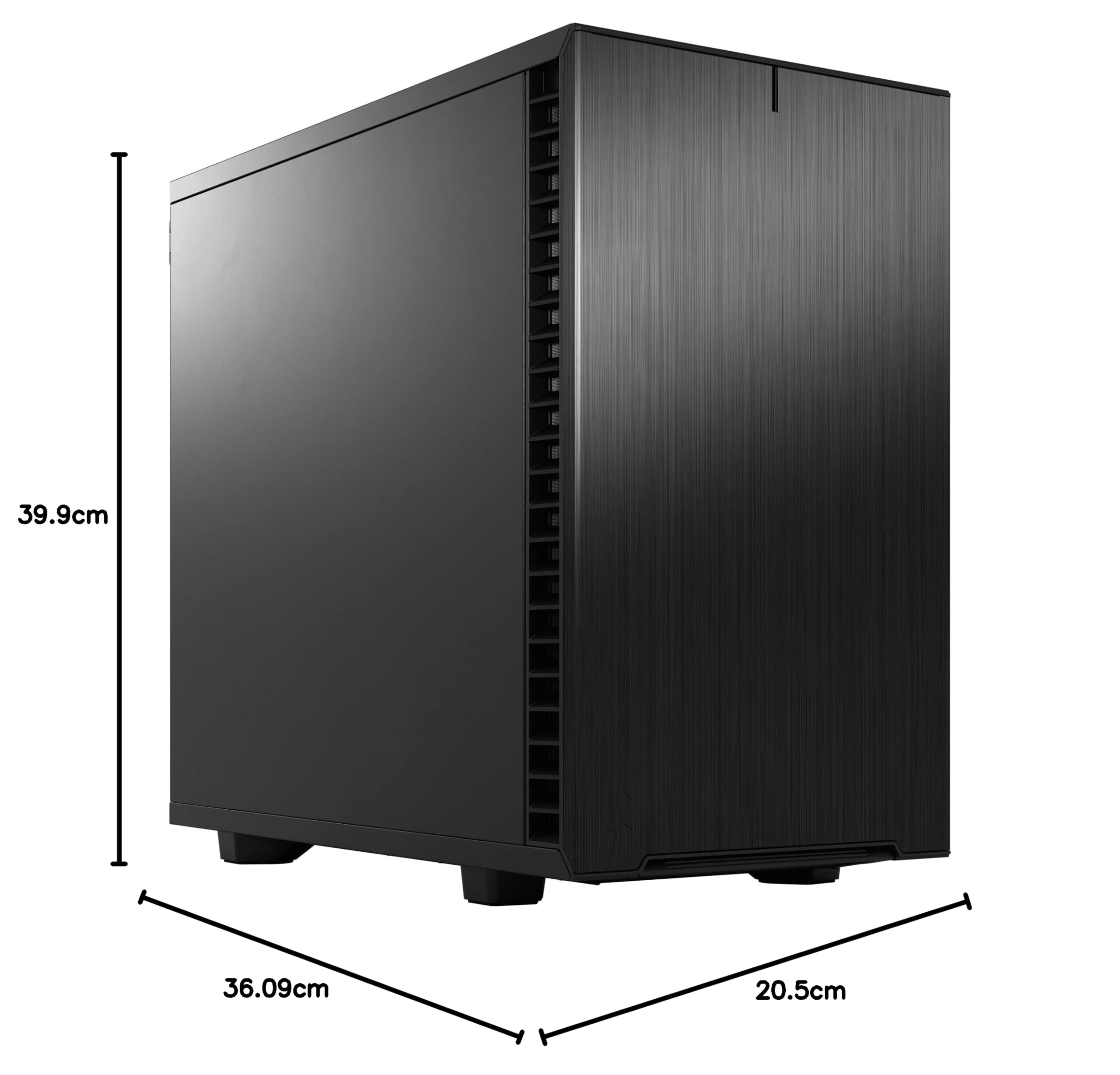 Fractal Design Define 7 Nano Black Brushed Aluminum/Steel Mini ITX Silent Solid Nano Tower Computer Case
