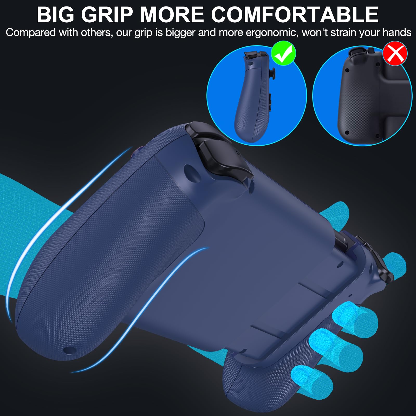 Controlador inalámbrico para Nintendo Switch y OLED, vibración dual, iluminación RGB, función turbo