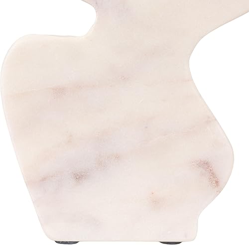 Miniatura 5 de Bloomingville Esculturas decorativas abstractas de mármol, juego de 2 estilos, color blanco