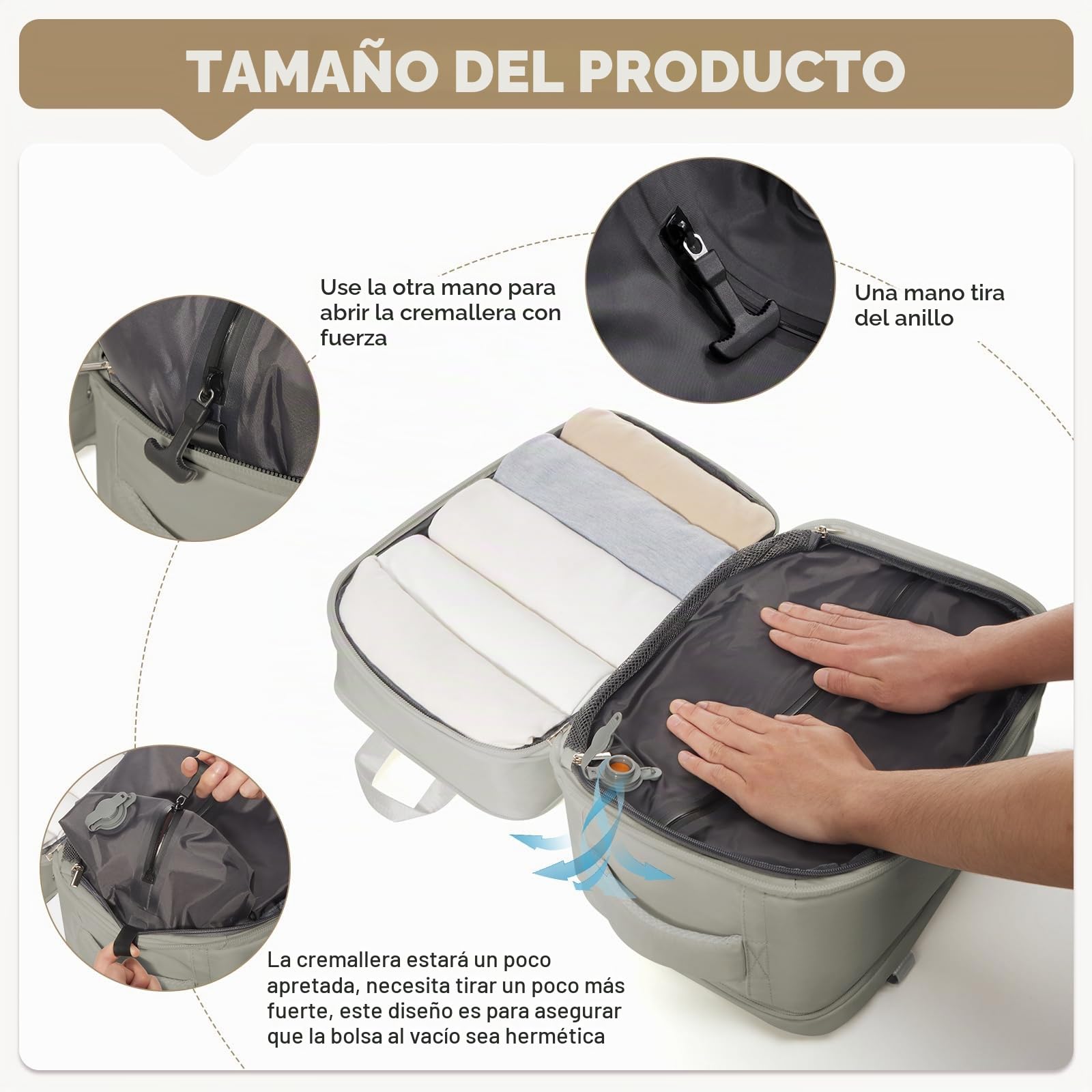 SZLX Mochila al Vacio con Bomba Mochilas Viaje Cabina Avion 40x30x20 Ryanair Vueling Wizzair Equipaje de Mano 40x20x25 Bolsas de Viaje Mujer Maletas 45x36x20 Easyjet Mochila Portátil con USB Hombre