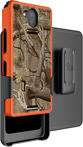 Miniatura 10 de Nakedcellphone - Funda con clip para Sonim XP10 5G funda rígida delgada para teléfono con soporte y rotacióntrinquete Combo de funda de cadera para