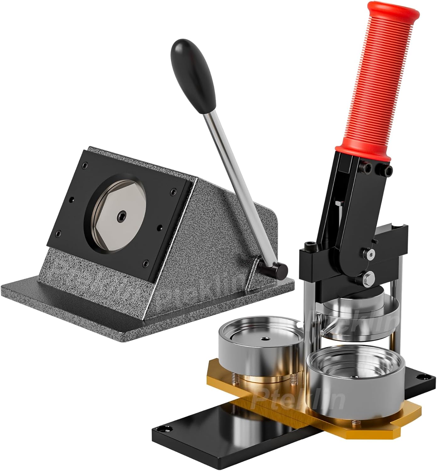 5-IN-1Button Maker Machine 2.28in(58mm) Magnet Maker Machine, 1 Press Machine+1 Paper Cutter+100 Sets Badge Materials