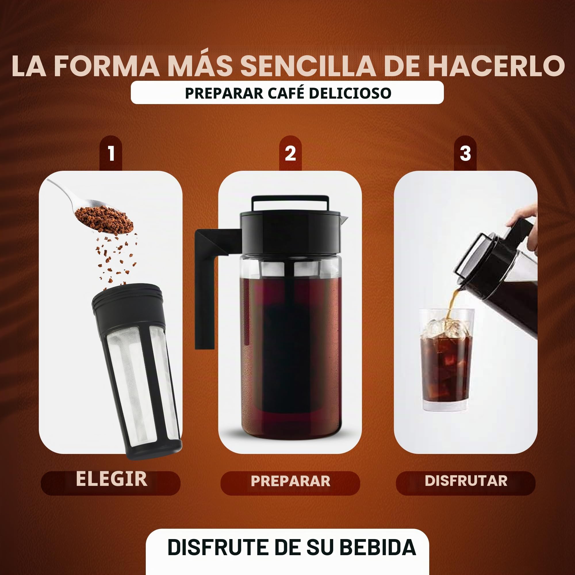 Cold Brew Coffee Maker 1l - sin BPA (Hecho de Tritan)