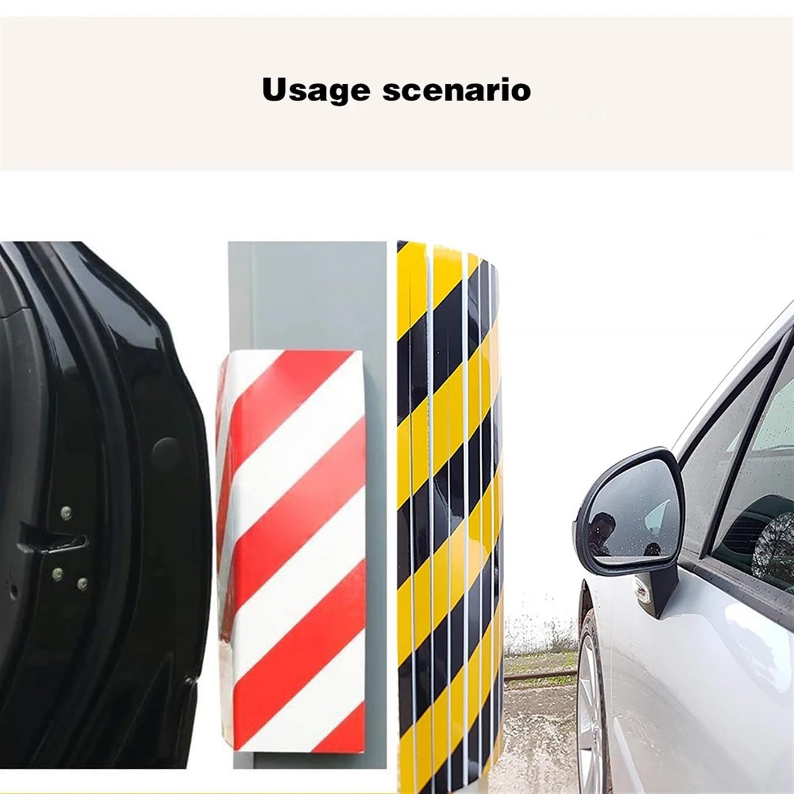 Lot de 1/2/4 protecteurs muraux de Garage en Mousse for Coins de Voiture, Autocollants Anti-Collision, colonnes de Garage, Protections Anti-Rayures for Pare-Chocs de Porte de Voiture(4PCS Red)