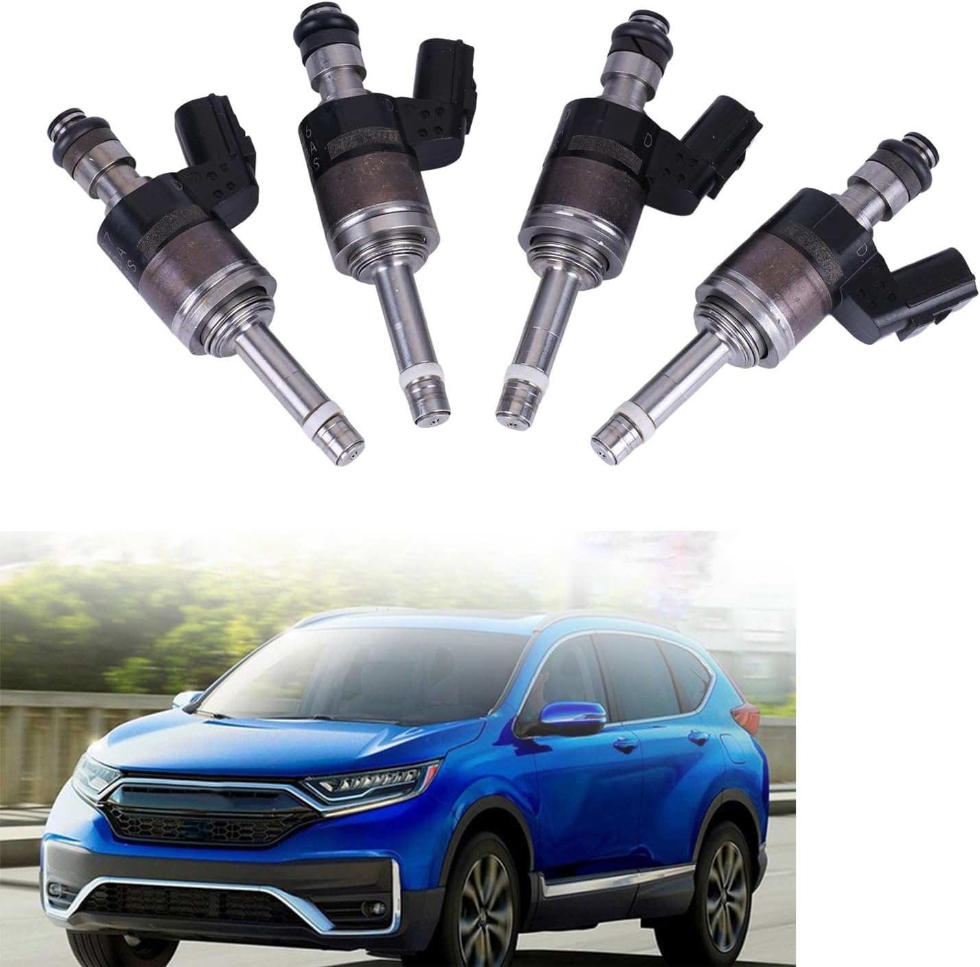 6 Holes Fuel Injectors fit for Honda Accord 2018-2020,CR-V 2017-2020,Civic 2016-2021 L4 1.5L Fuel Injectors Replacement for 06160-5PA-305 1601059B315 Fuel Spray Nozzle