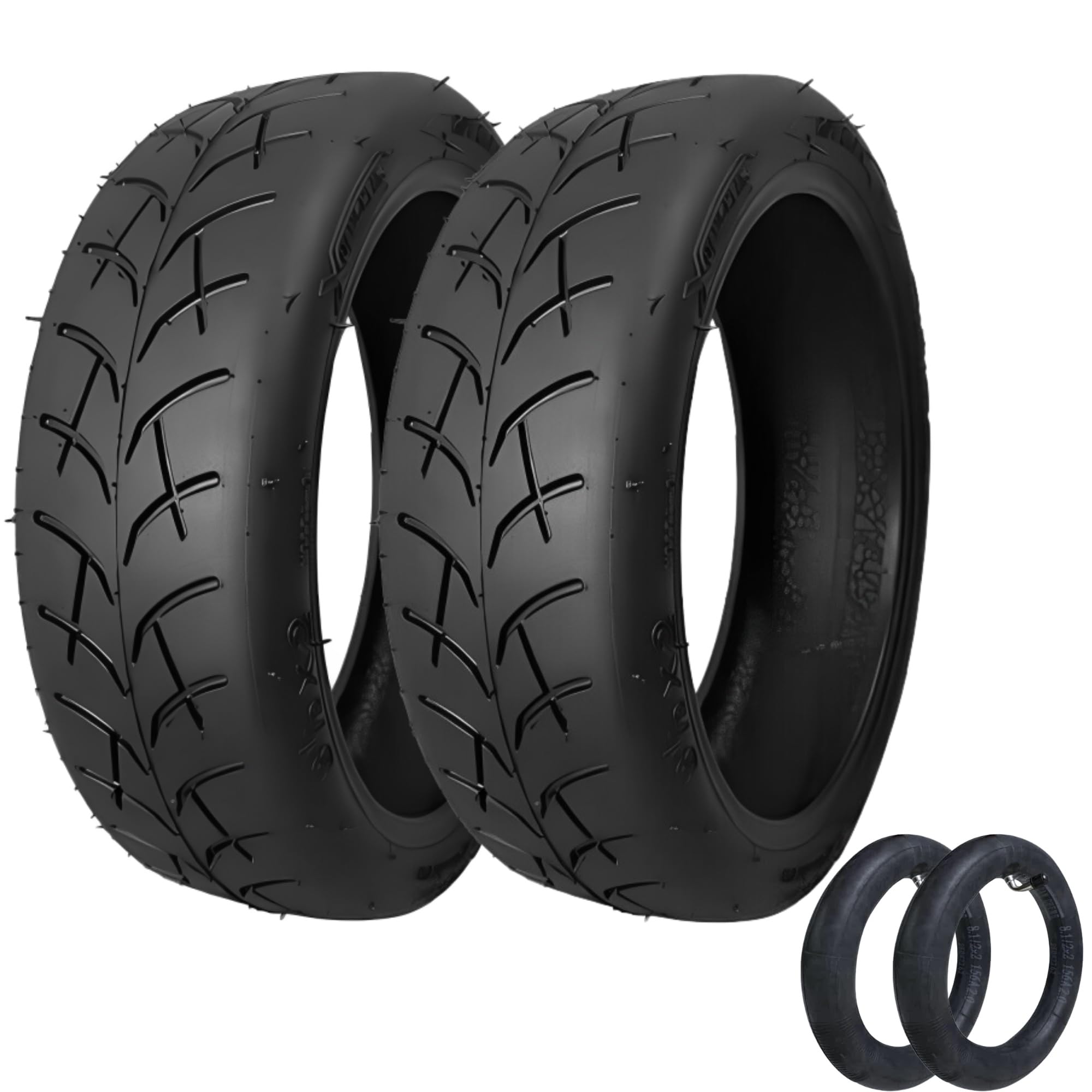 BITUME | Pneu pour Trottinette Électrique Dualtron Mini & Speedway Léger | Pneu 8,5x2 Pouces pour Trottinette Électrique Roue Avant et Arrière | Anti Dérapant (Pack 2) | Chambre à Air Incluse