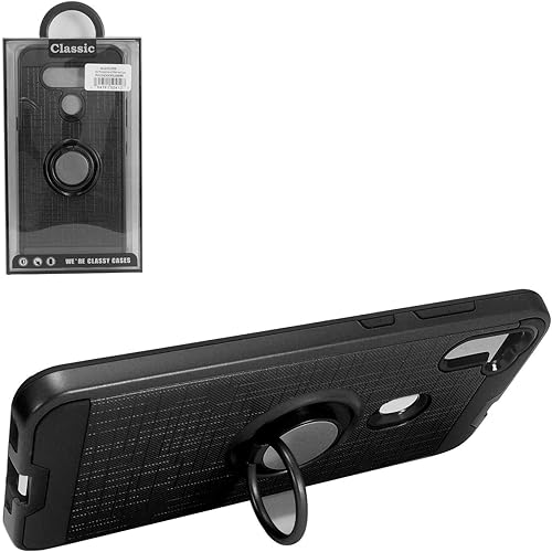Miniatura 3 de Para LG K51, LG Reflect (LM-K500) - Funda híbrida con soporte de anillo - RS2 Negro