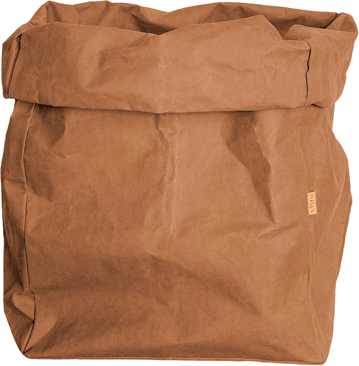 Handmade Giant Washable Paper Storage Bag – Extra Large Minimalist Storage Basket or Planter Cover, Eco-Friendly Reusable Organizer, Made in Poland (Chino)