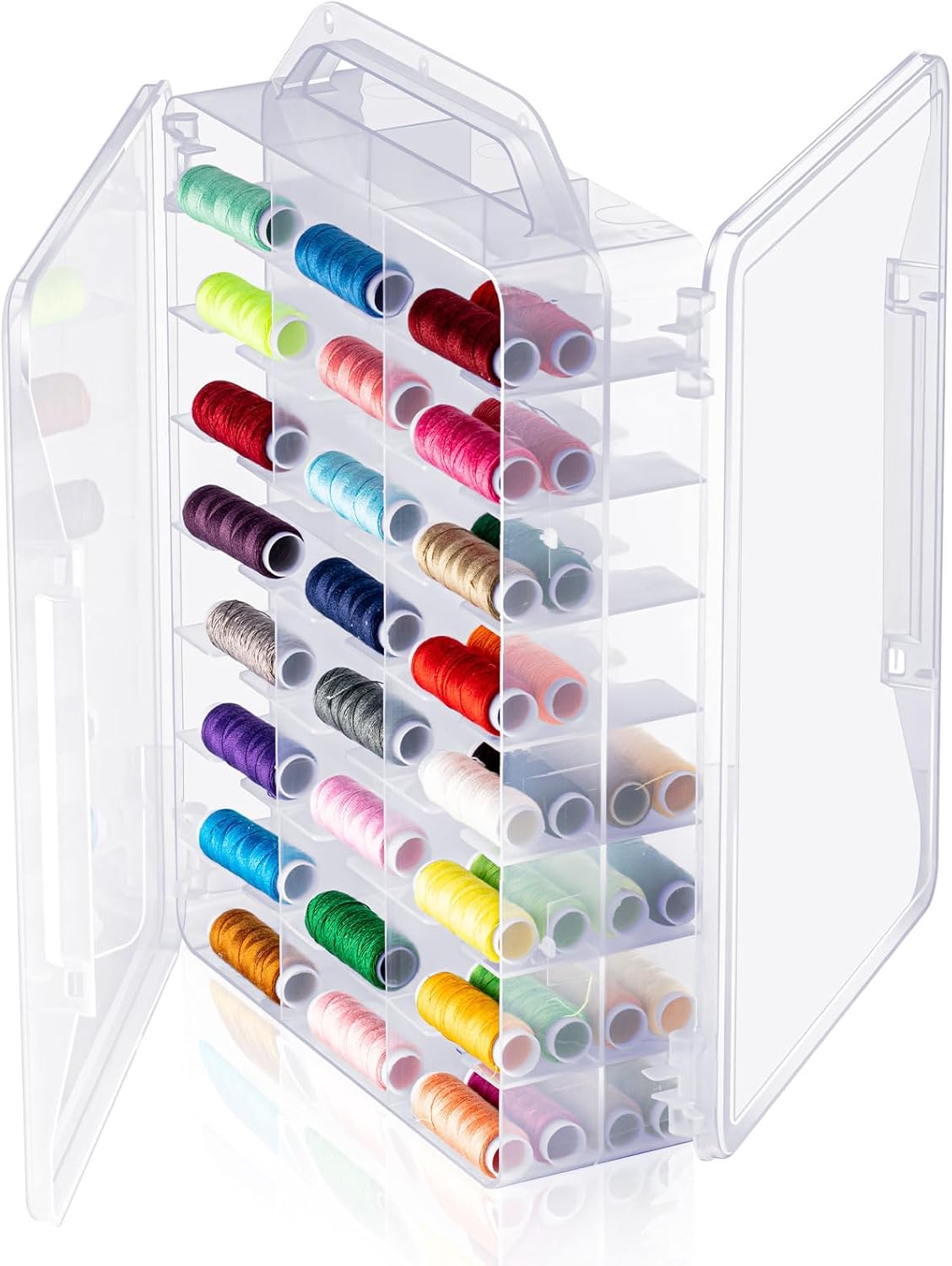 Mifoci Double Sided Thread Box Storage 46 Grids Sewing