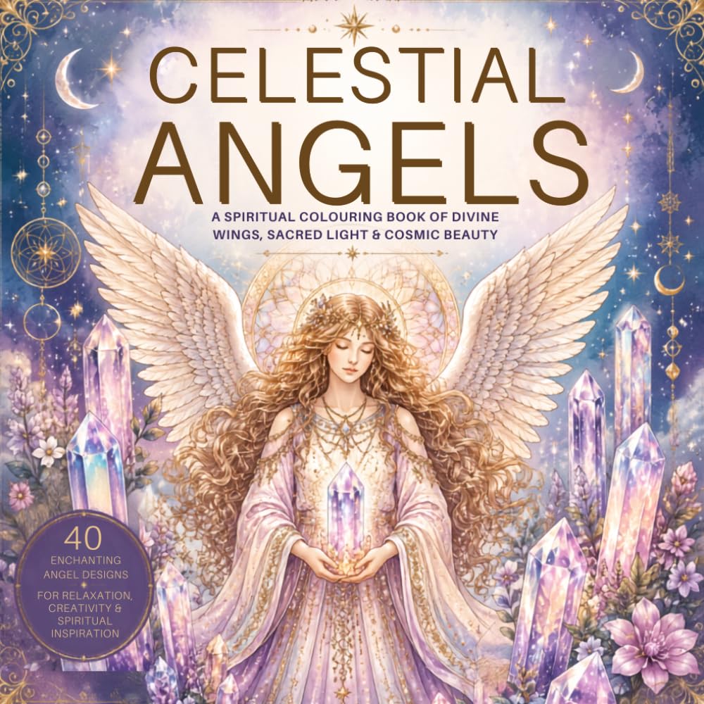 Celestial Angels: A spiritual colouring book of divine wings, sacred light & cosmic beauty