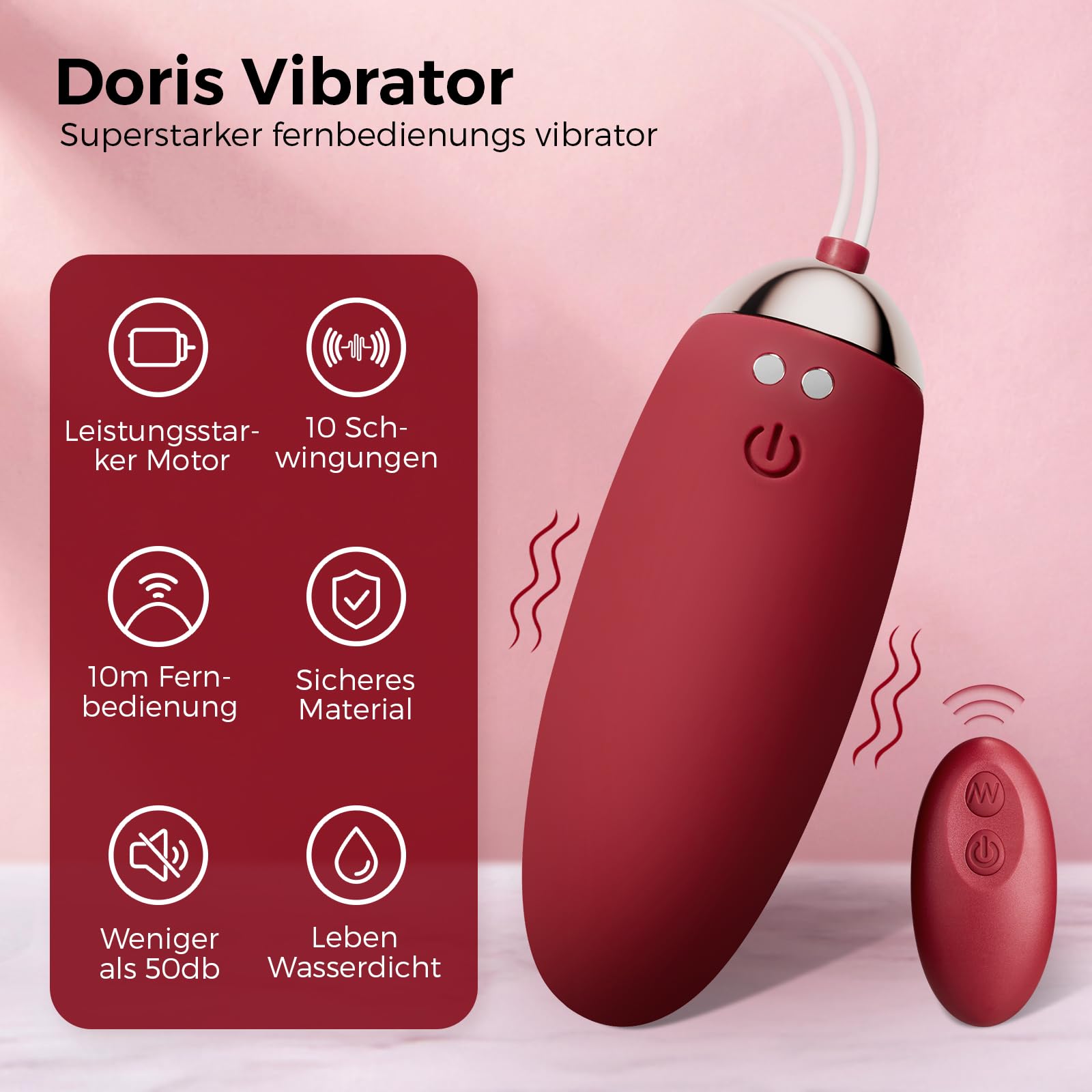 Ovetto Vibrante Donna telecomando Vibratore Telecomando-Sexytoysys Giochetto sessuale per coppie Vibratore con telecomando Palline d'amore-Ovetto Vibrante con telecomando, Comando a distanza