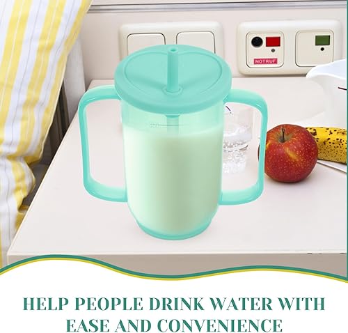 Miniatura 5 de Taza para beber con pajitas para adultos, a prueba de roturas, a prueba de derrames, taza de alimentación convaleciente, taza para beber dieta
