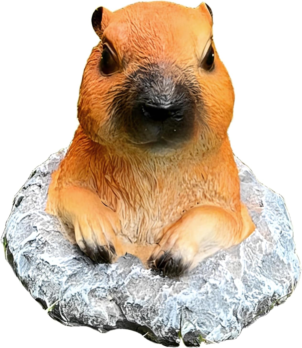 Groundhog Garden Statue 5.2 Inch - Outdoor Lawn Decor Animal Figurine for Yard Patio Flower Bed, Weather Resistant Resin Sculpture, Spring Gardening Gift