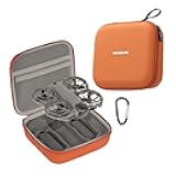 FSIDIWT Storage Bag for DJI Neo 2, Portable Travel Case Protective Carrying Case for DJI Neo 2 Drone and Batteries Accessories (Orange)