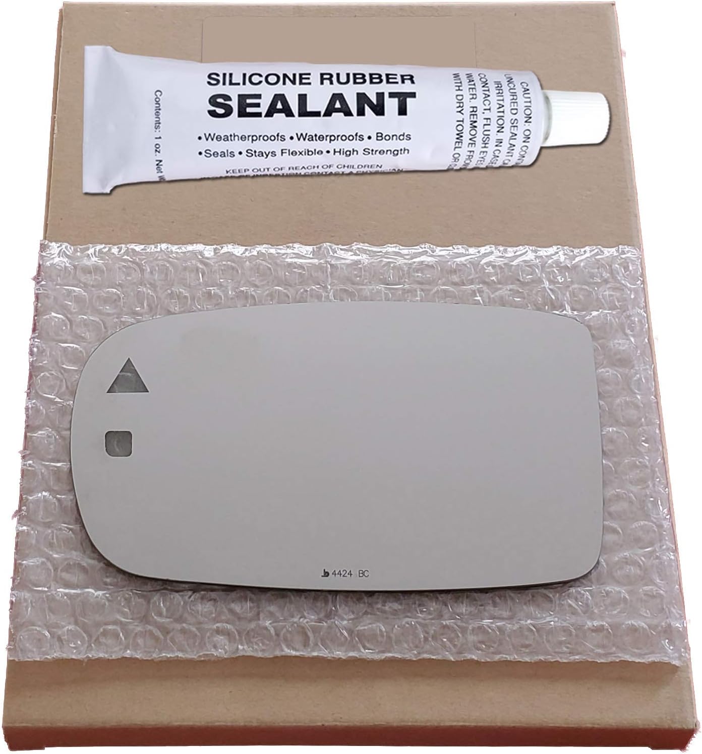 Mirror Glass Replacement + Silicone for 2011-2023 Dodge Charger Driver Side - Blind Spot (2012 2013 2014 2015 2016 2017 2018 2019 2020 2021 11 12 13 14 15 16 17 18 19 20 21 22 23)