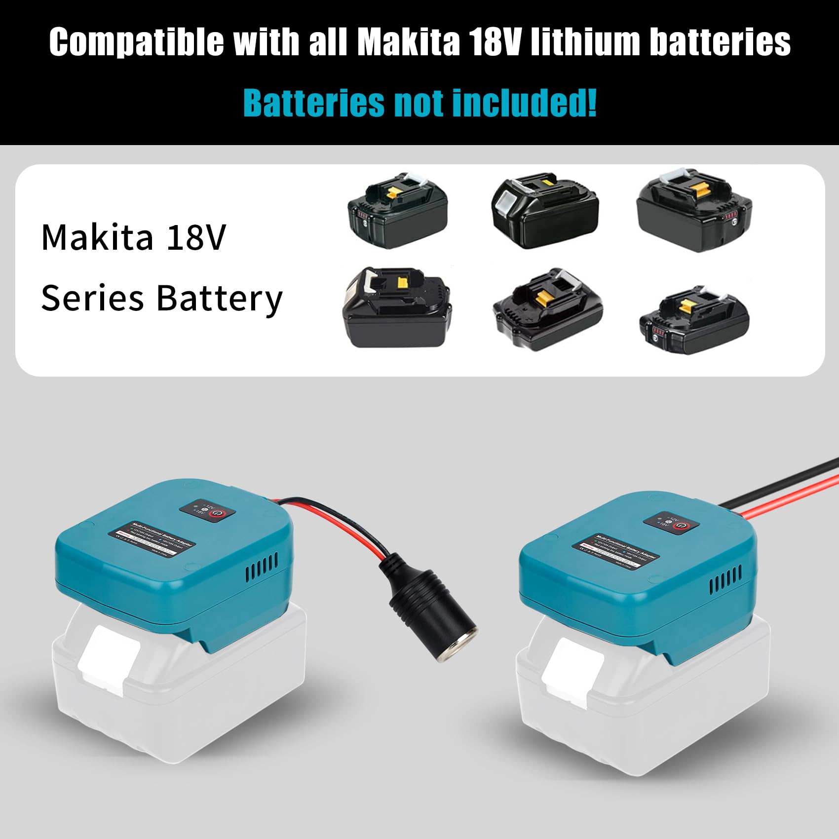 Fiihio for Power Wheels Battery Adapter Compatible with Makita 18V