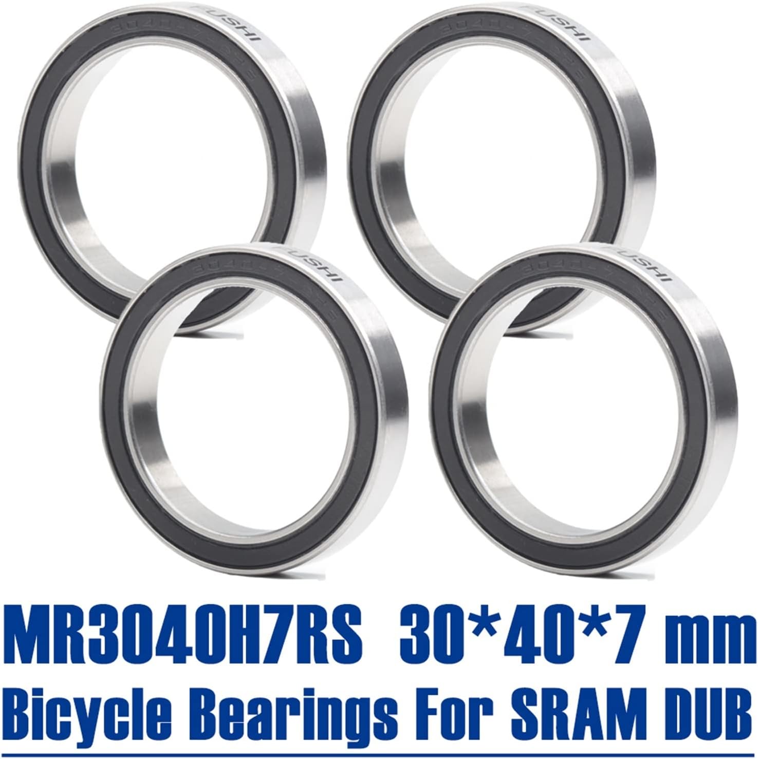 LANGshaw MR3040H7-2RS Ball Bearing 30 * 40 * 7 mm (4 PCS) Steel Ball Double Sealed MR3040H7RS Bicycle Bearings Leisurely