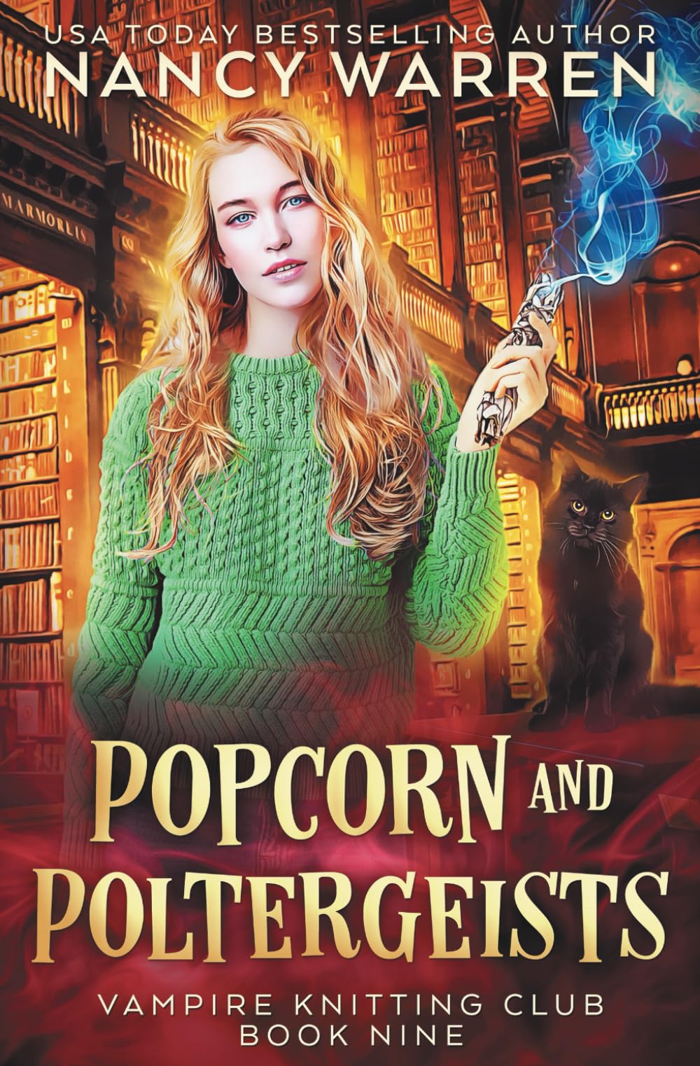 Popcorn and Poltergeists: A Lucy Swift paranormal cozy mystery (Vampire Knitting Club)