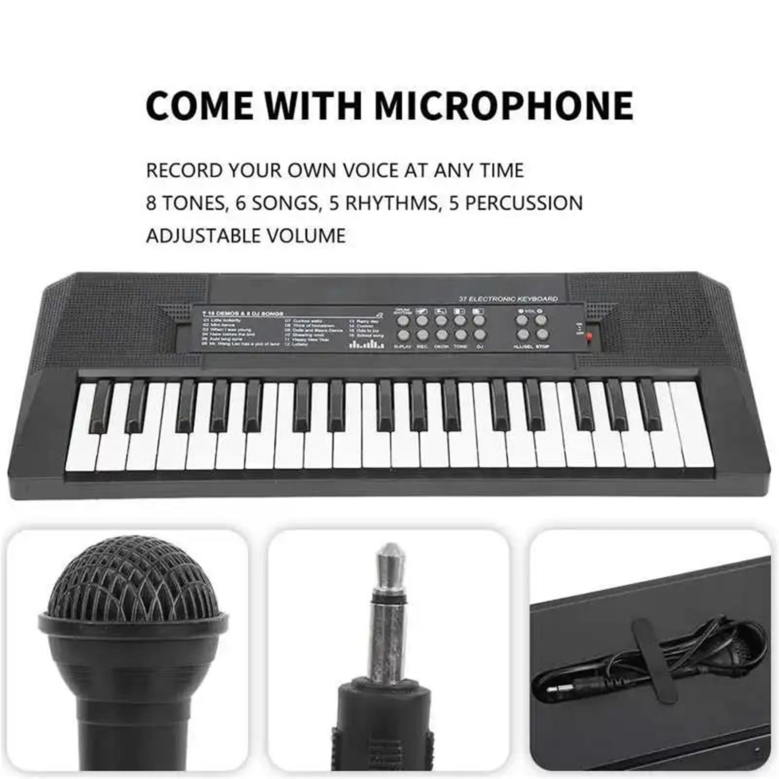Tastiera Digitale Per Principianti Tastiera Musicale Elettronica A 37 Tasti Tastiera Elettrica Pianoforte Microfono Funzione Di Registrazione