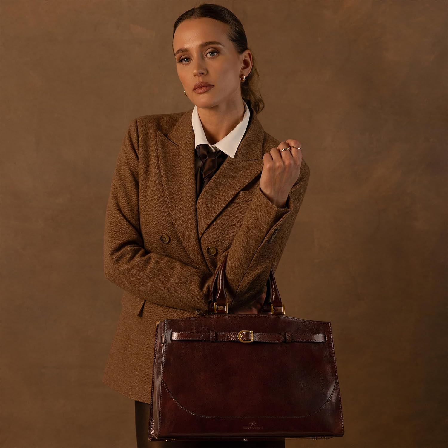 Time Resistance Leather Handbag for Women – Full-Grain Leather Tote Bag – Top Handle Shoulder Bag