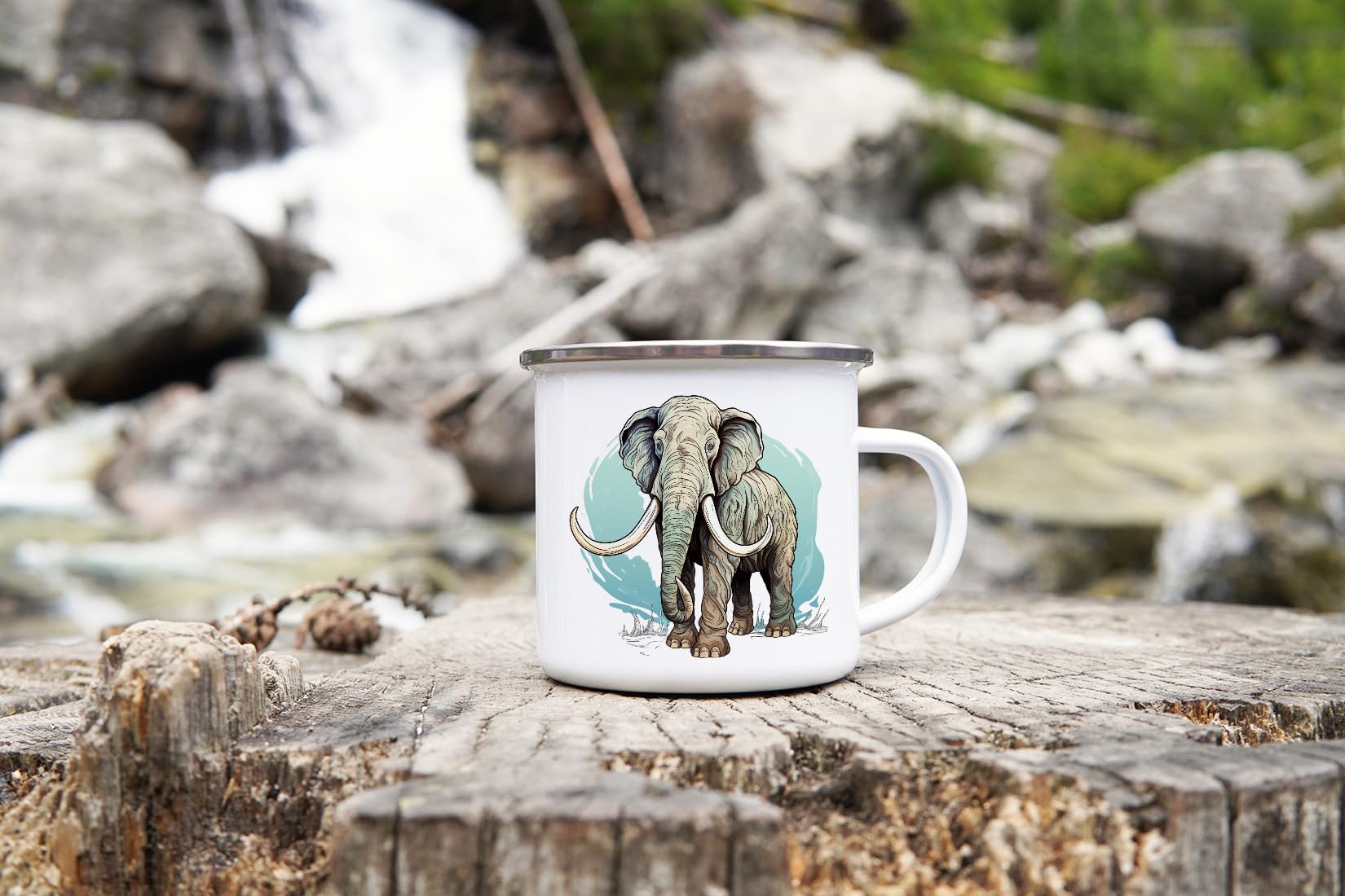 MAXIKIWI - Tazza da campeggio smaltata resistente per caffè o tè per
