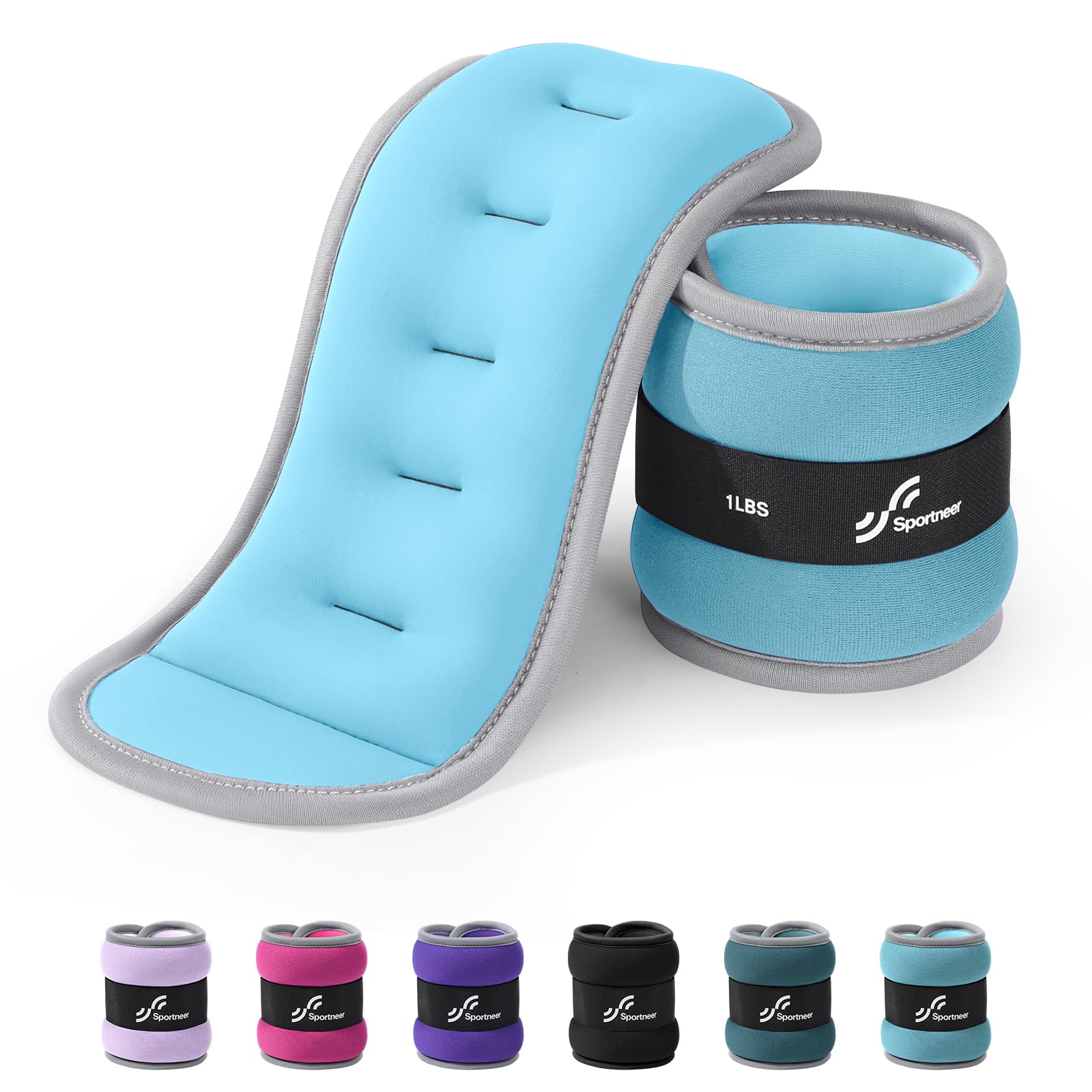 Sportneer Ankle Wrist Weights for Women Men Pair of 1/2/4/6/10 LBS Options