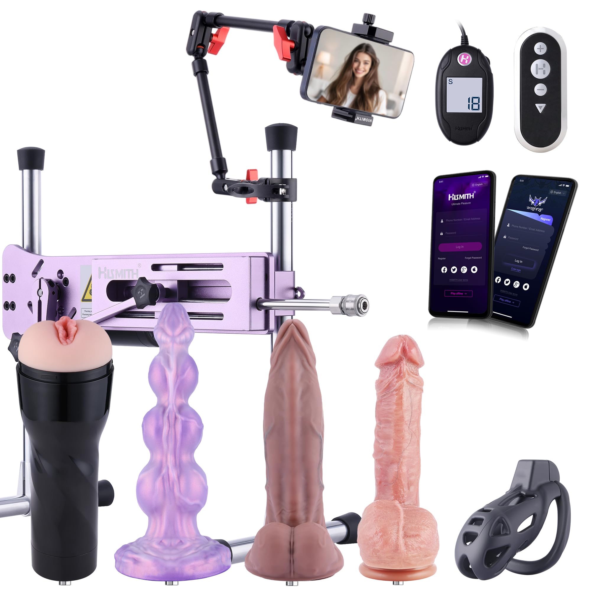 Hismith Premium Sex Machine 4 0 Thrusting Machine with Kliclok System Sex Machine with Five Attachments for Sex