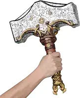 CoserWorld Martelo de espuma de poliuretano réplica 1:1, acessório de fantasia medieval de machados de Leviatã, armas de cosplay de Halloween