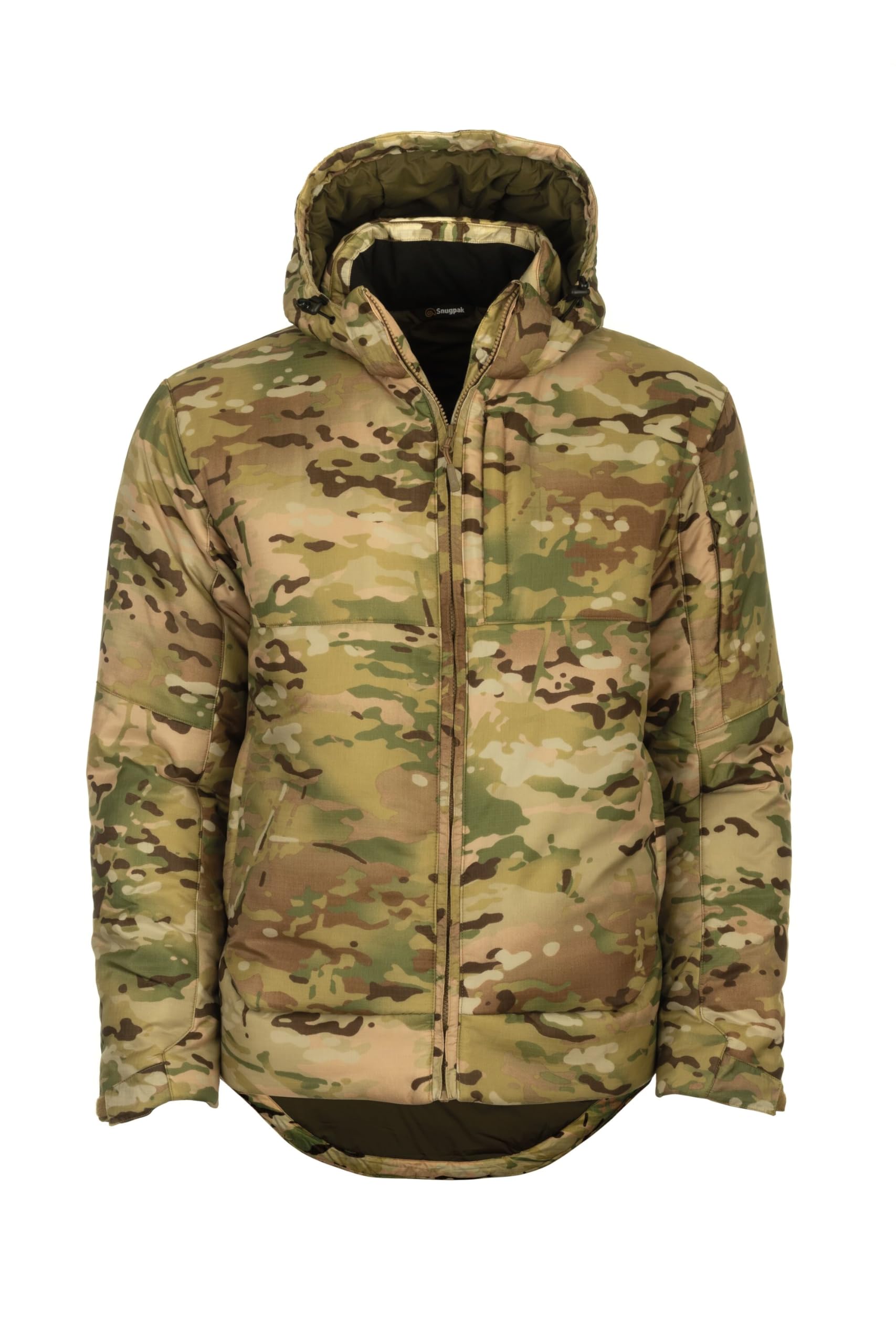 Snugpak Tomahawk Jacket WGTE - Cold Insulated with Detachable Hood & Scooped Back - Windproof, Water-Repellent, Breathable & Tactical Coat with Softie Fabric - Multicam (XXL)