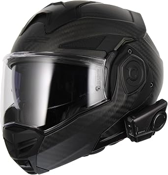 LS2 Helmets Advant X Carbon Fiber Modular Helmet with Preinstalled Sena 60S Mesh Bluetooth Headset