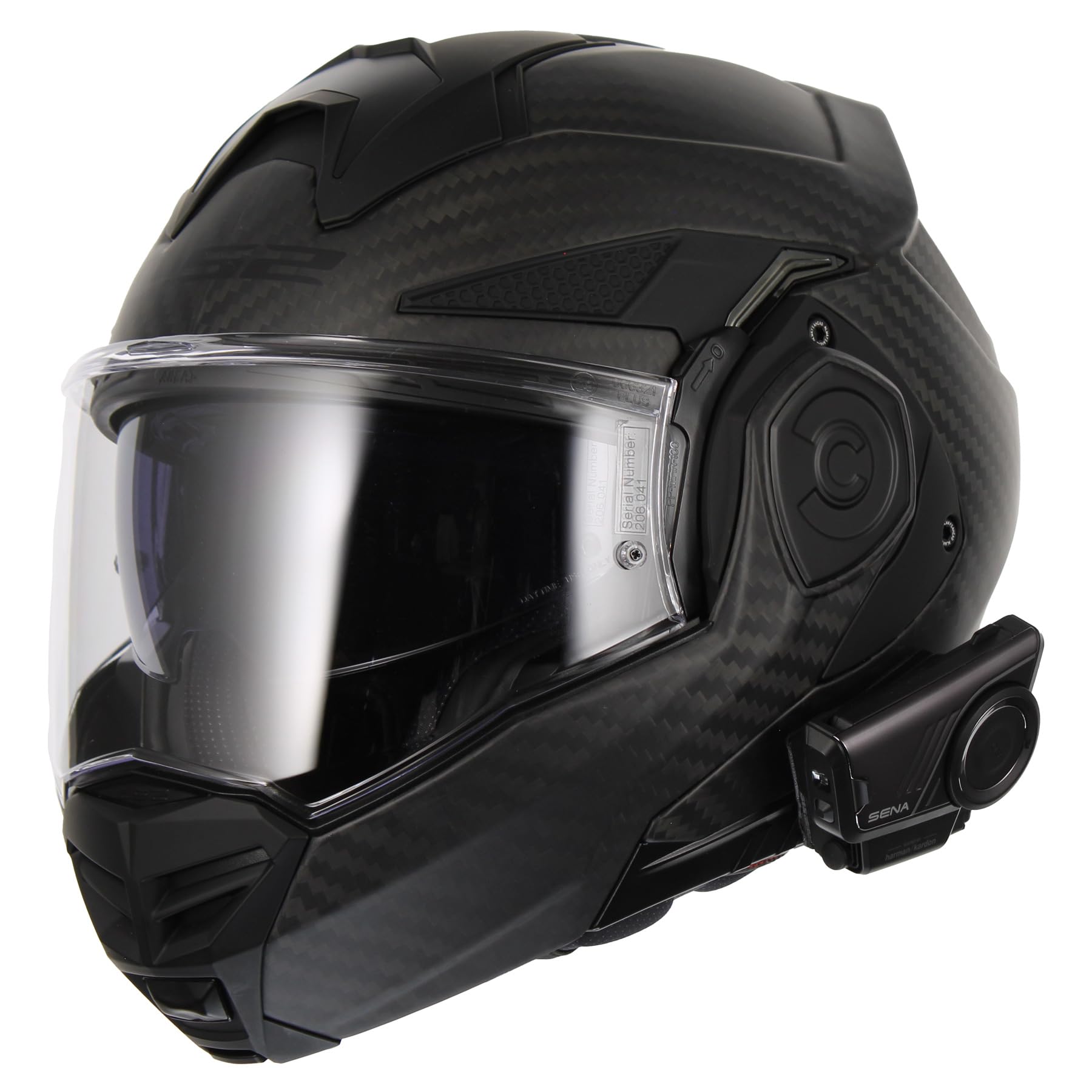 Helmets Advant X Carbon Fiber Modular Helmet with Preinstalled Sena 60S Mesh Bluetooth He…