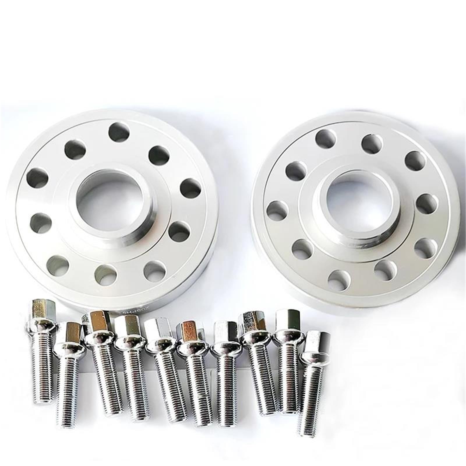 Élargisseurs De Voie Kit D'élargisseurs De Voie Pour VW Pour Golf Pour Bora Pour Polo Pour Octavia Fixation Par Moyeu, Jantes Forgées, Entretoise 5x100 Et 5x112, 57,1 Mm(Argent)
