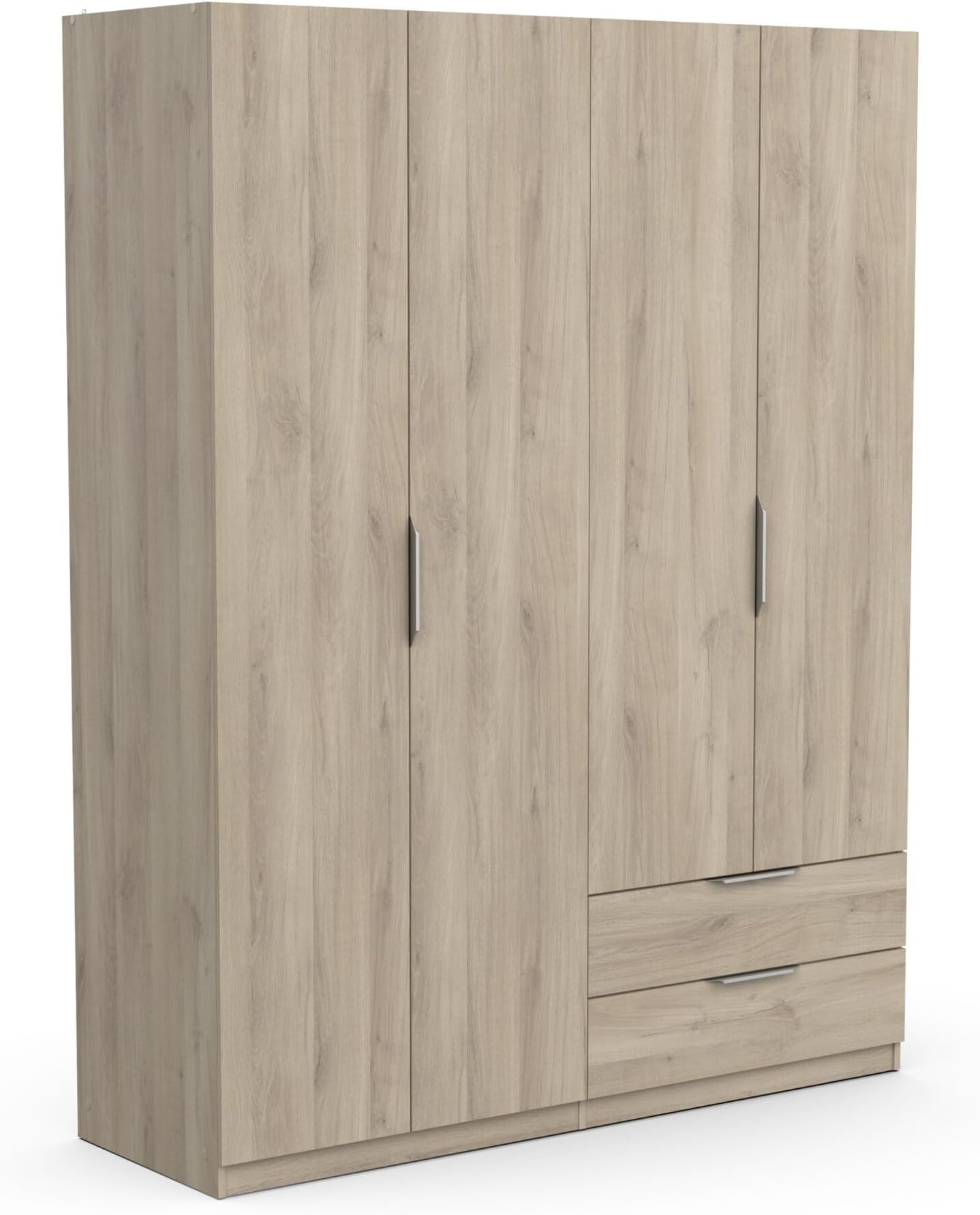 Demeyere Armoire Dressing avec Penderie Moderne 4 Portes 5 Etagères 2 ...