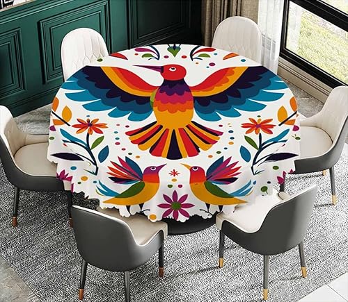 Miniatura 16 de IBILIU Mantel redondo náutico de 60 pulgadas, diseño de criaturas oceánicas, caballito de mar, tortuga, peces, barco, volante, poliéster, color azul