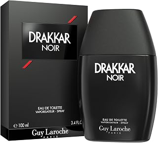 Drakkar Noir by Guy Laroche Eau de Toilette - Intense Powerful Men's Cologne, Fougere Spices, Long-Lasting Day Night Scent