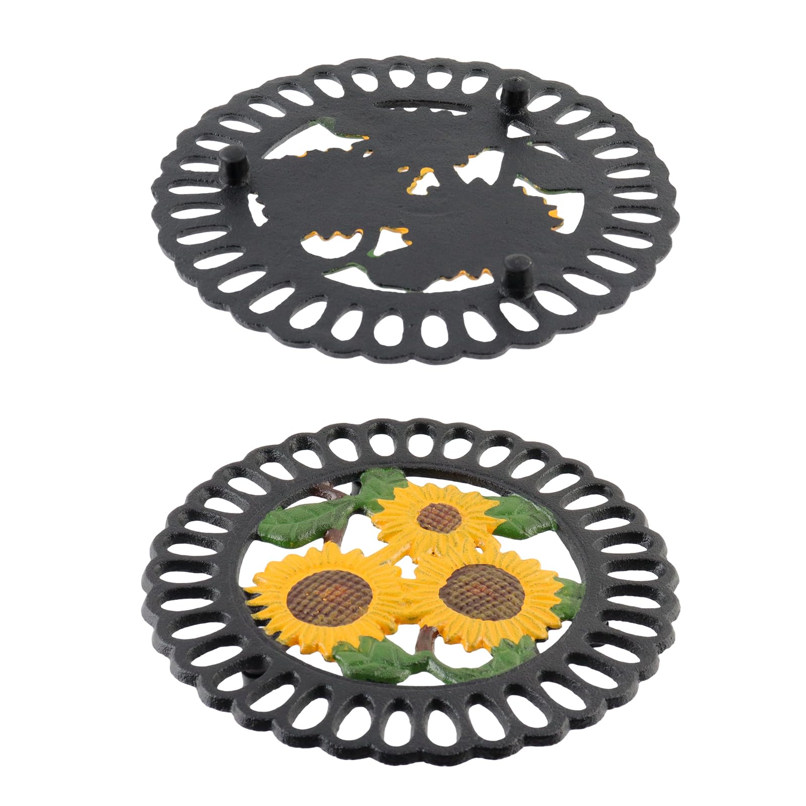 Dessous de plat en fonte pour casseroles chaudes 19,28 cm Tournesol