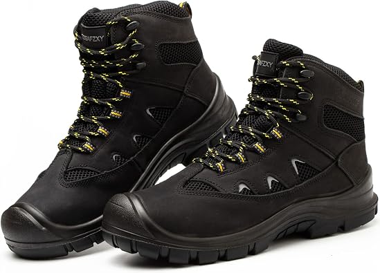 Amazon.com: TOSAFZXY Botas de trabajo para hombre, con puntera de acero, botas  de senderismo para hombre, impermeables, ligeras, botas de invierno para  hombre, antideslizantes y a prueba de pinchazos, altura media, color