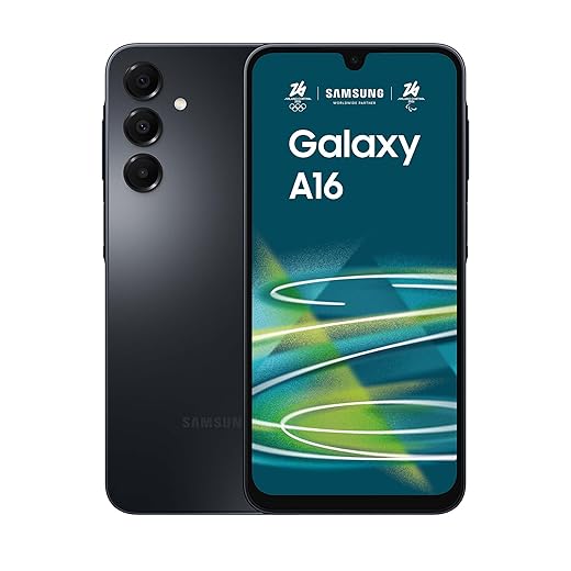 Samsung Galaxy A16, 3 anni di Garanzia del produttore, Android 14, Display Super AMOLED 6.7" FHD+, 4GB RAM, 128GB, Batteria 5.000 mAh, IP54, memoria espandibile, Black [Versione Italiana]