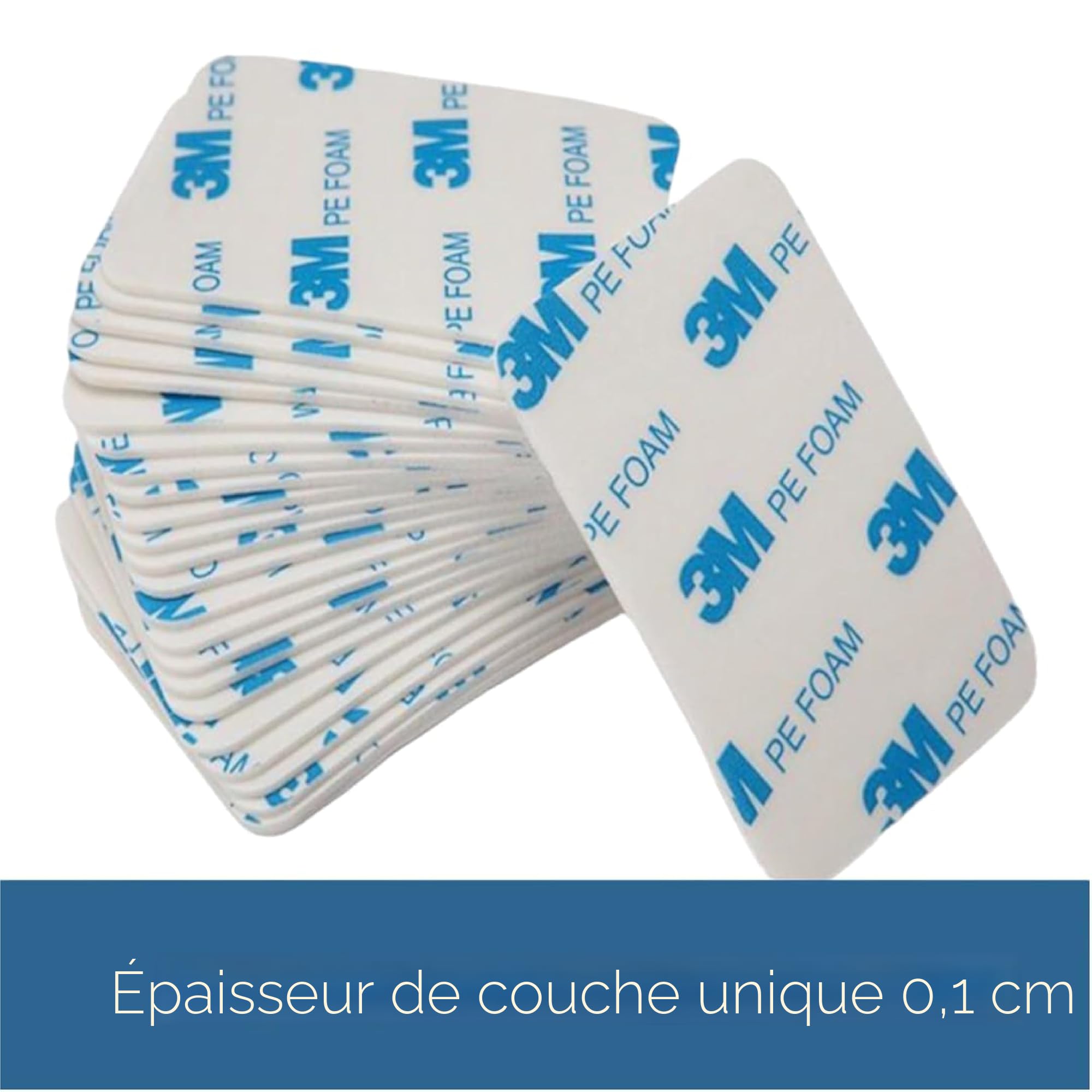 Rubans adhésifs double face 1600T 25 mm x 50 mm imperméables mousse PE