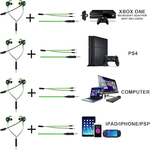 Miniatura 7 de BlueFire Auriculares para juegos con cable de 0.138in con cancelación de ruido, auriculares estéreo para juegos, auriculares deportivos electrónicos