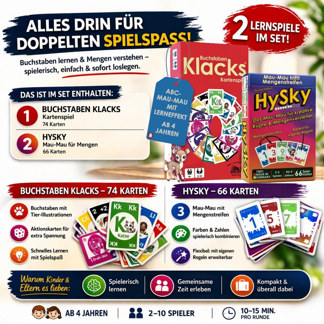 Buchstaben Klacks & HySky | Lernen trifft Fantasie