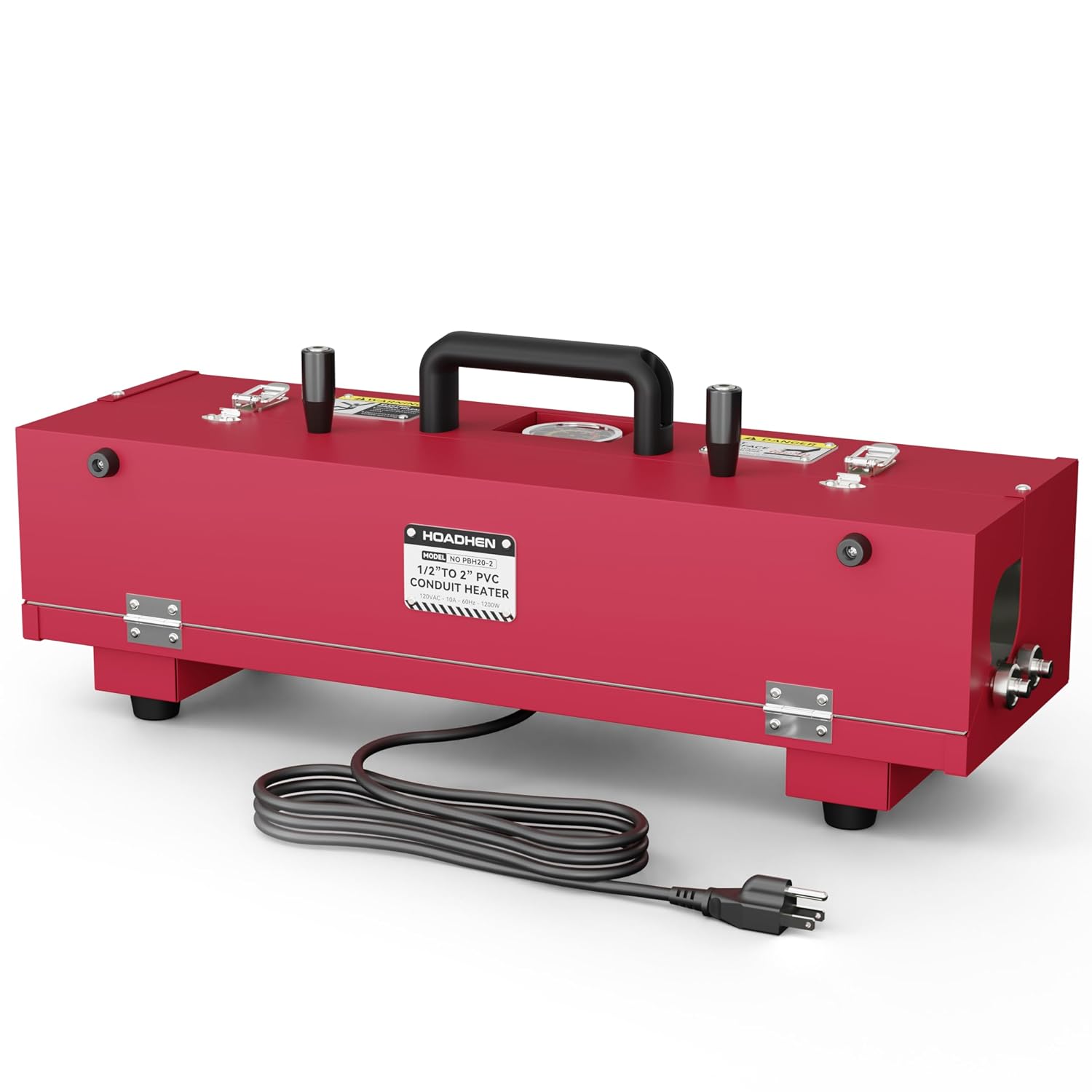 1/2" to 2" Electric PVC Conduit Heater with Temperature Detector for Controlled Softening, PVC Conduit Bender Heater Designed for 24" Pipe Sections, 1200W, 120V