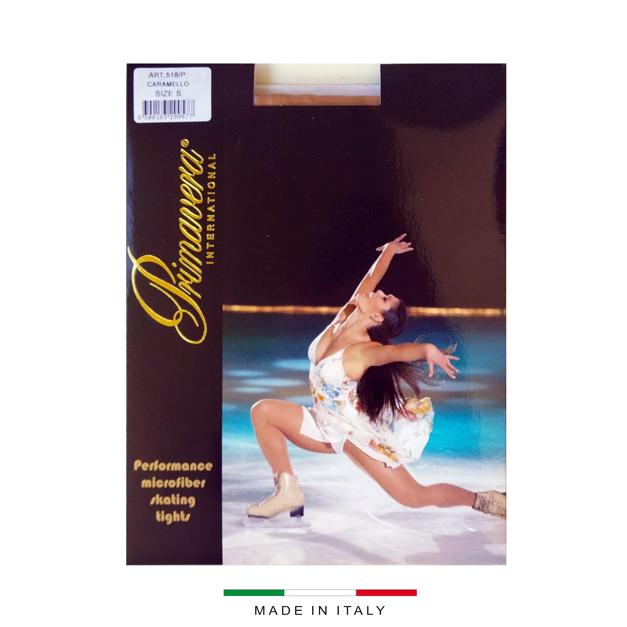 Primavera International Pridance Medias de Skate Patinaje Artístico Gimnasia Patinaje Sobre Hielo Fabricado en Italia S