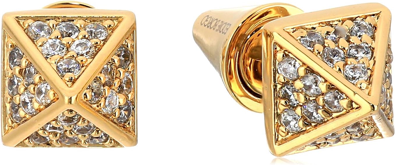 EDDIE BORGO Pave Pyramid Stud Earrings