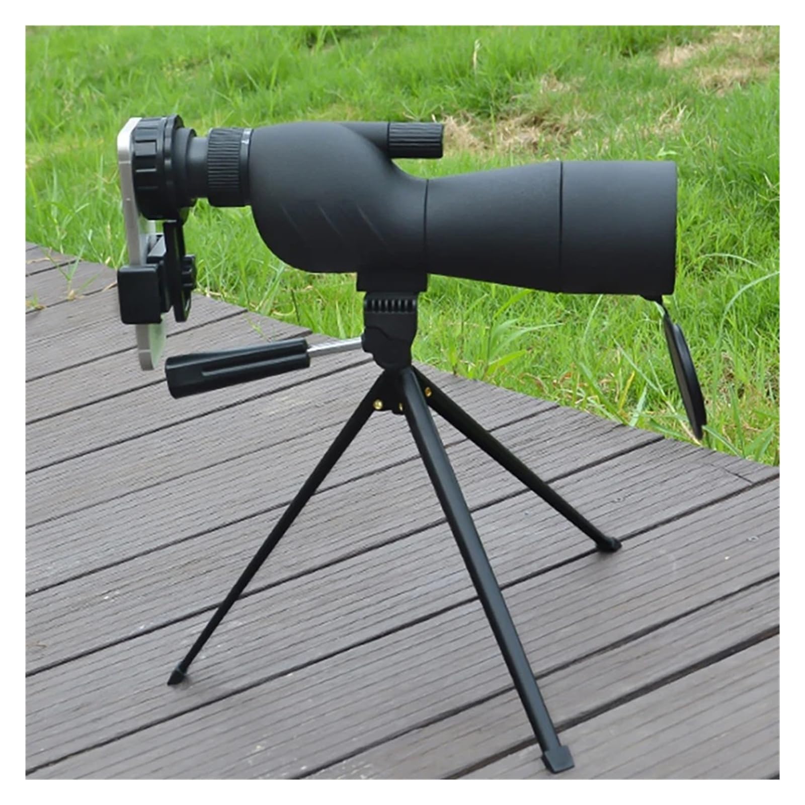 Cannocchiale da osservazione HD 25-75x60 Potente telescopio monoculare con zoom Prisma impermeabile for birdwatching, tiro al bersaglio, campeggio(With tripod and clip)