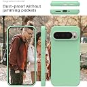 YATWIN Silicone Back Case for Google Pixel 9/9 Pro, Soft-Touch Phone Back Cover for Google Pixel 9/9 Pro - Link Cyan gallery image