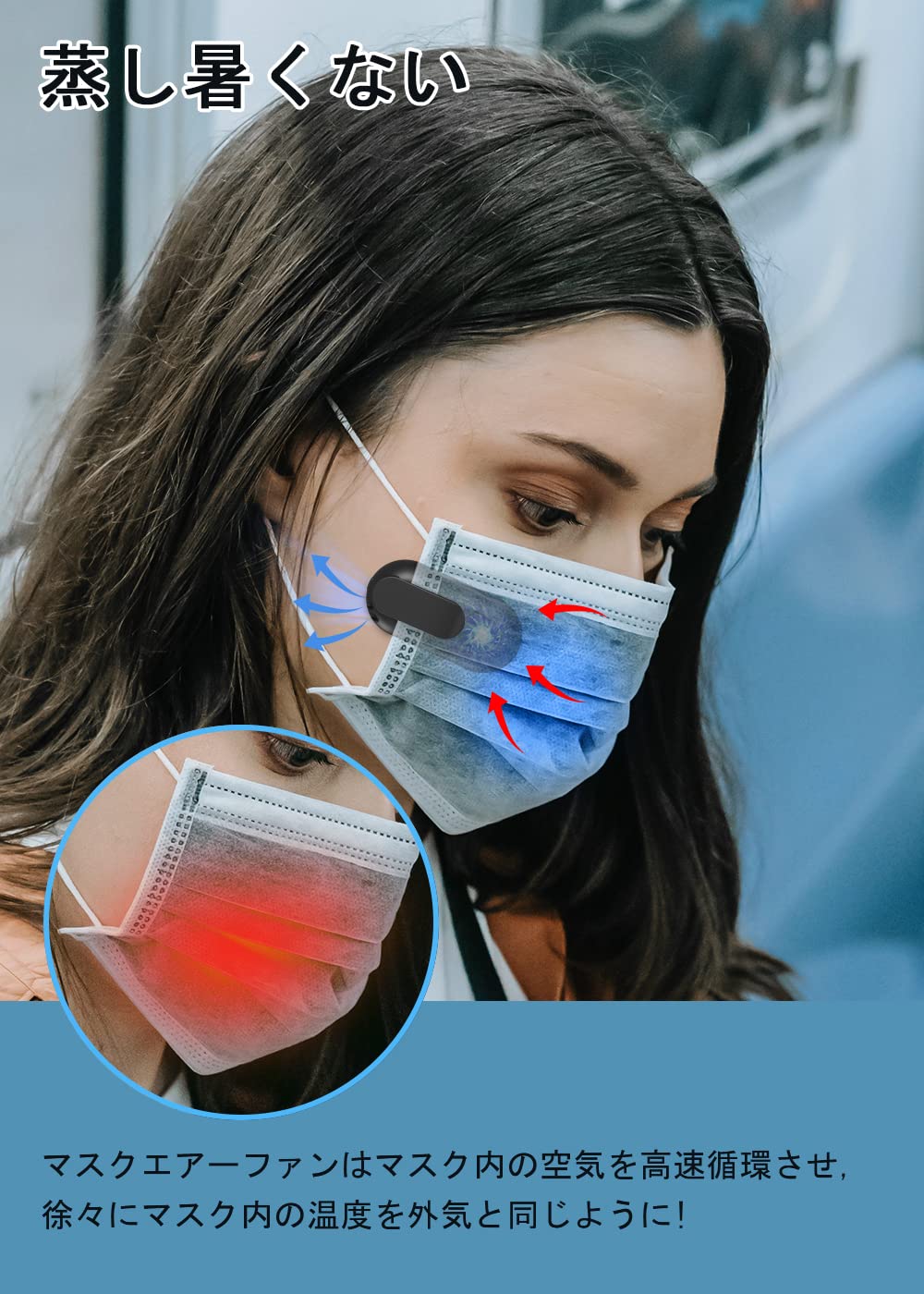 Amazon.co.jp: アップグレード マスクファン SANYEE マスク用扇風機