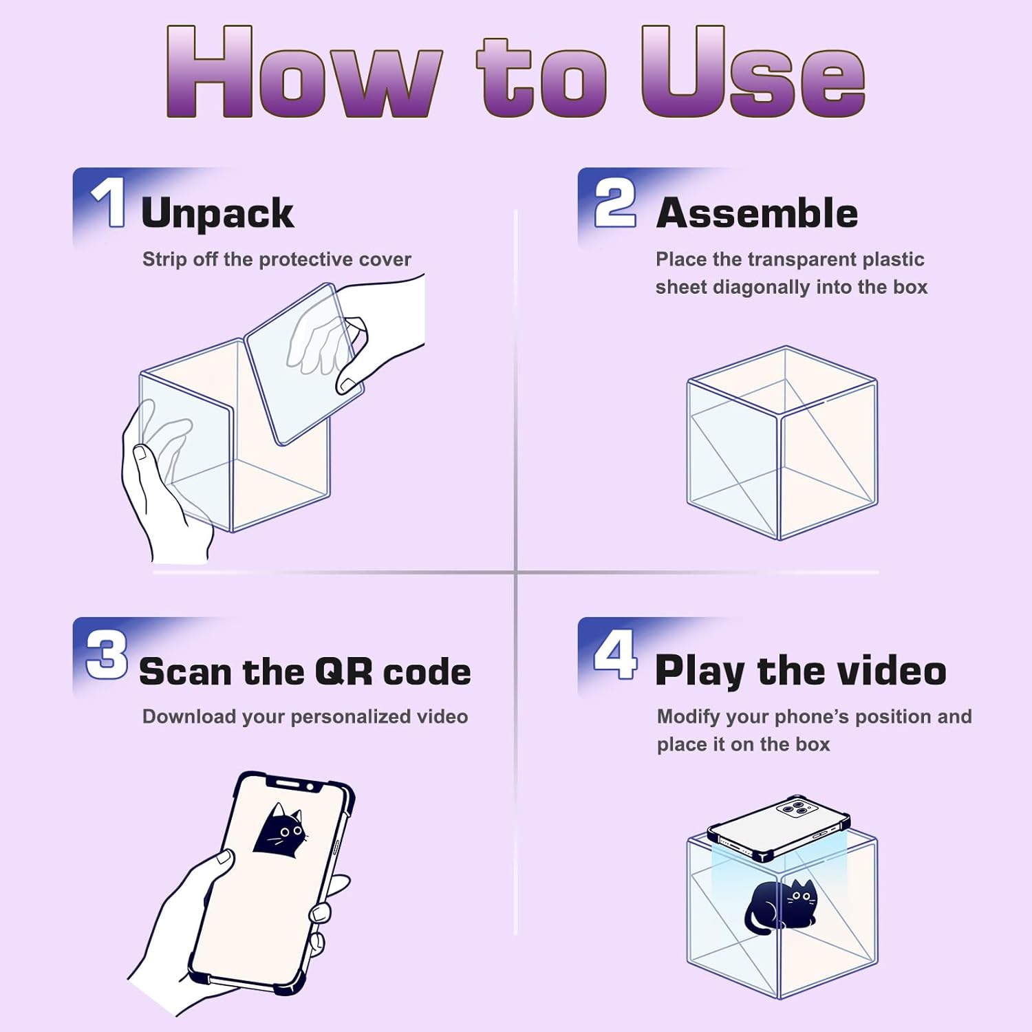 Personalized 3D Holographic Pet Memorial Box Custom Dog Memorial Gifts Customized Pet Hologram Dog House with Name High-Transmittance Display for Pet Lovers, Desktop Ornaments - Image 5