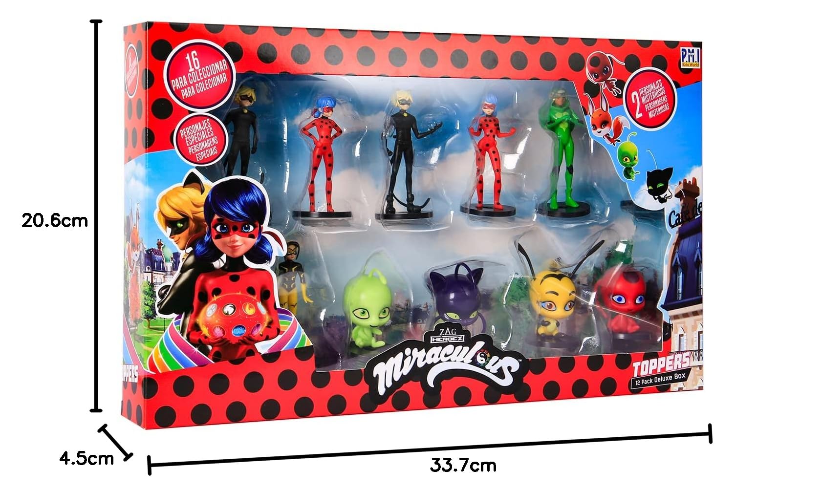 Bizak Miraculous Lady Bug - Pack Deluxe con 12 Figuras